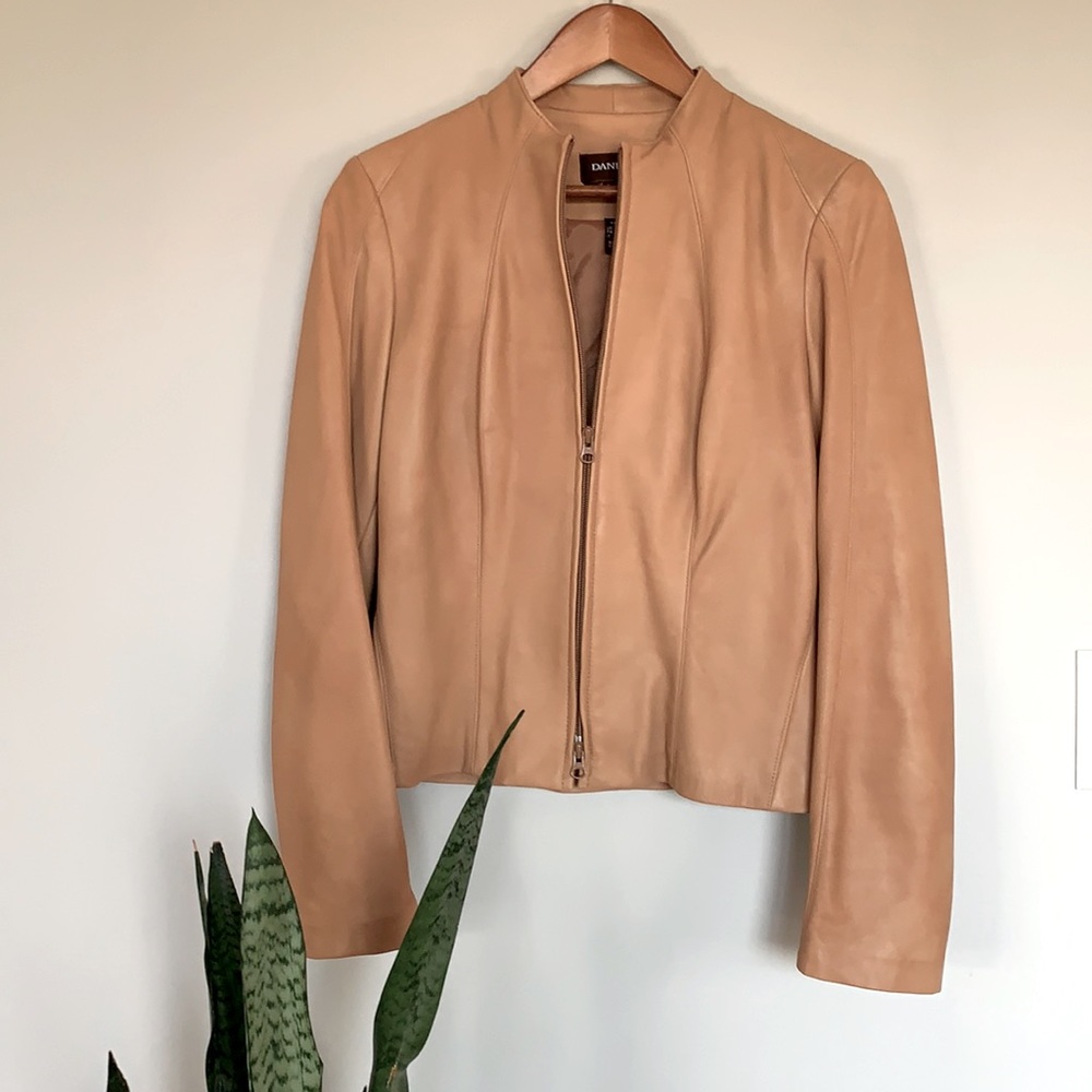 Danier lamb leather camel coloured jacket